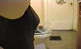 Mix of same fat girl shitting