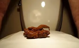 Large sized poop from her sexy ass