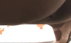 Japanese girl shitting in toilet
