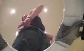 Hairy babe shitting in close up