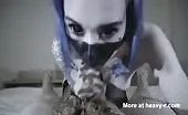 Licking shit from black dick