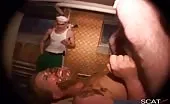 Blonde milf eats shit