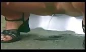 Teen shitting in public place