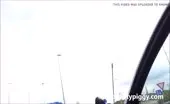 Hot milf shitting outdoor