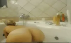 Black girl doing enema