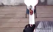 Using a plastic tube to masturbate