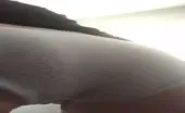 Brunette teen shits in grey panties