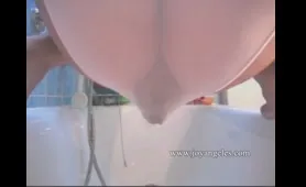 Blonde Lady Pisses and Poops in Panties