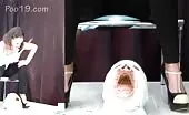 Japanese beauty shits on slave's face