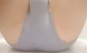 Shitting a lot in grey panties