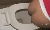 Blonde college girl shitting