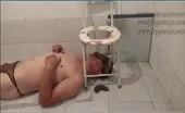 She shits a lot on slave's face