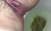 Horny wife pooping