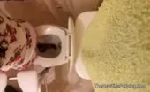 Pushing a long brown shit from sexy ass