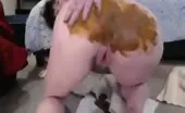 Rubbing a lot of shit on big ass
