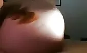 Rubbing shit on her entire face before facial