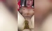 She's trying to poop on her own face