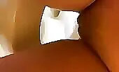 close up of shaved wife pooping