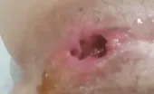 Close up of a teen fingering dirty pussy