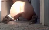 Hot milf shits on her knees