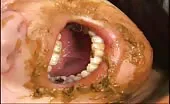 Brown shit on friend's face