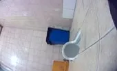 She's pooping a lot in toilet