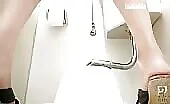 Tall blonde girl shitting