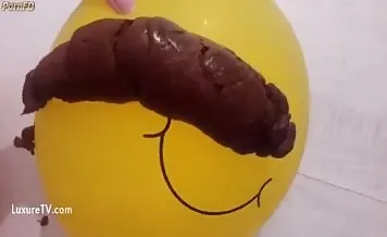 Lady Rides Balloon and Farts Out Rosette