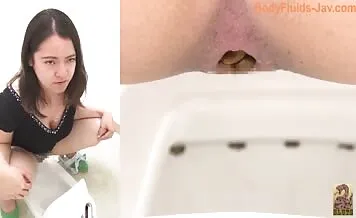 Lady stretches out her colon