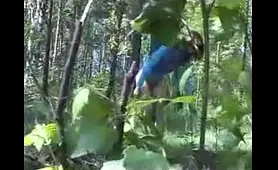 Blonde Squats and Poops in the Forest