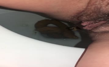 Hairy teen shitting and peeing