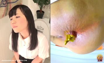Big turd from hairy japanese girl